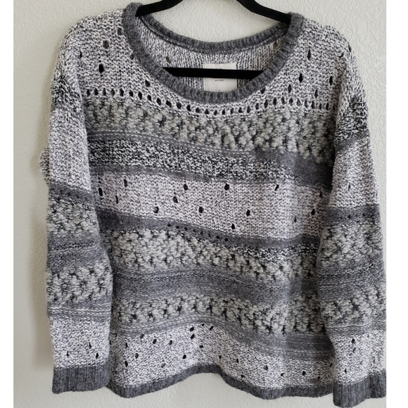 Abercrombie & Fitch Striped Distressed Sweater